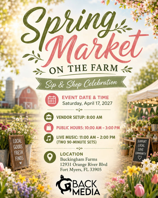 2027-04-17 Gback Media Spring Market on the Farm - Sip & Shop Celebration