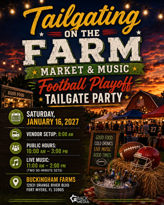 2027-01-16 Tailgating on the Farm - Market & Music